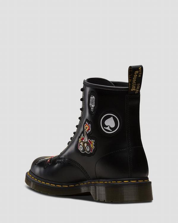 Dr Martens Dámské Kotníkové Boty 1460 Patch Černé, CZ-617230